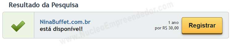 Verificar Domínio Disponível - Hostgator (Disponível)